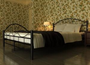 Krevet s madracem metalni crni 180 x 200 cm - Crna / 180 x 200 cm