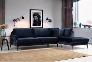 Atelier Del Sofa Kutna garnitura PAPIRA, mornarsko plava, desni kut, Papira Corner Right (L3+Chl) - Navy Blue