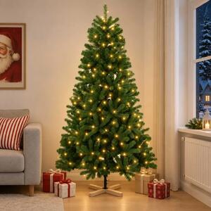 Umjetno božićno drvce 120 cm 150 LED lampica Topla bijela PVC - 120 cm s LED svjetlima