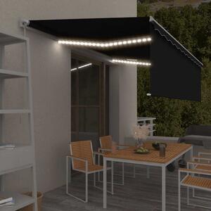 Tenda na ručno uvlačenje s roletom LED 5 x 3 m antracit - Antracitno siva / 5 x 3 m