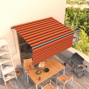 Automatska tenda na uvlačenje s roletom 3x2,5m narančasto-smeđa - Šarena / 3 x 2.5 m