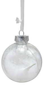 Set od 12 kom božićnih ukrasa WHITE FEATHER 9 cm, bijele