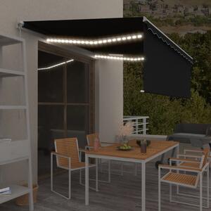 Tenda na ručno uvlačenje s roletom LED 4 x 3 m antracit - Antracitno siva / 4 x 3 m
