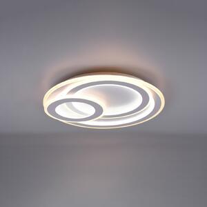 Trio Lighting Mita LED stropna svjetiljka s daljinskim upravljačem, CCT, okrugla, prigušiva, Bijela, Dnevni boravak/blagovaonica, Metal