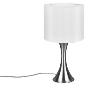 Stolna lampa Sabia, Ø 20 cm, bijela/nikl