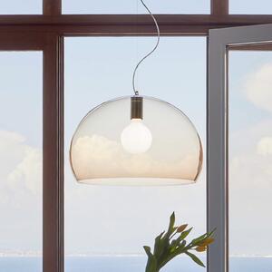 Kartell Viseća lampa FL/Y, Ø 52 cm, smeđa, prigušiva, Smeđa / hrđa, Dnevni boravak/blagovaonica, Plastika