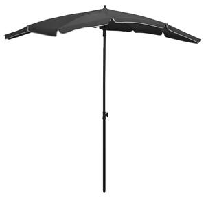 Vrtni suncobran sa stupom 200 x 130 cm antracit - Antracitno siva / N/A