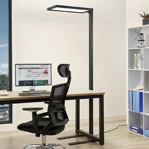 Uredska LED podna lampa Archio Nelus, senzor crna