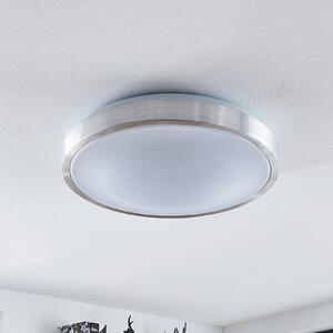 Lindby LED stropna svjetiljka Emelie, Ø 42 cm, boja aluminija, metal, Metalik, Dnevni boravak/blagovaonica, Metal