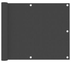 Balkonski zastor crni 75 x 300 cm od tkanine Oxford - Crna / 75 x 300 cm