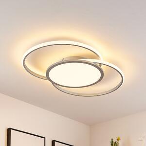 Lucande LED stropna svjetiljka Senne, CCT, srebro, metal