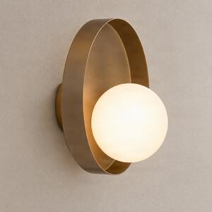 EMIBIG LIGHTING Kido K1 zidna svjetiljka, bež, čelik/staklo, Ø 20 cm, prigušiva, Bež, Dnevni boravak/blagovaonica, Metal