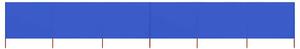 Vjetrobran sa 6 panela od tkanine 800 x 80 cm azurno plavi - Plava / 800 x 80 cm