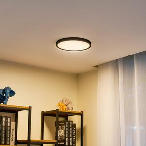 Lindby LED stropna svjetiljka Pravin, Ø 30 cm, 3.000 K, crna