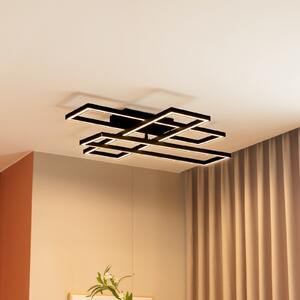 Lucande LED stropna lampa Tjado, 94 cm dužine, crna, metal