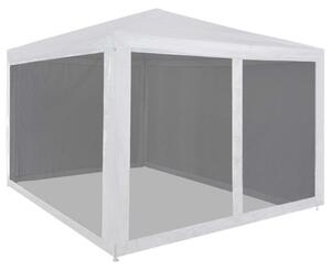 Šator za zabave s 4 mrežasta bočna zida 3 x 3 m - Bijela / 3 x 3 m