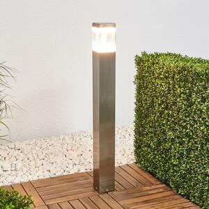 Lindby LED svjetiljka za put Baily, visina 80 cm, nehrđajući čelik, IP44, Metalik, Metal