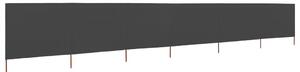 Vjetrobran sa 6 panela od tkanine 800 x 80 cm sivi - Siva / 800 x 80 cm