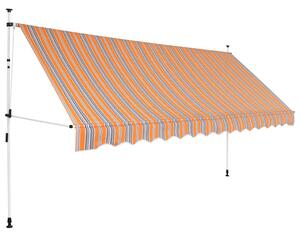 Tenda na ručno uvlačenje 400 cm žuto-plava prugasta - Šarena / N/A