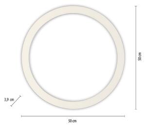 LED stropna svjetiljka PURE Lines, Ø 50 cm, srebrna, CCT, daljinsko