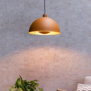 Viseća lampa Siemon od čelika, Ø 40 cm, oker žuta