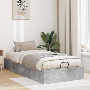 Otomanski krevet Betonsko Siva 90 x 200 cm Konstrukcijsko drvo - Siva / 90 x 200 cm