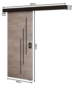 Zondo Klizna vrata Bethany V (beton + crni mat). 1043494