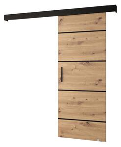 Zondo.hr Klizna vrata 90 cm Sharlene IV (hrast artisan + crna mat + crna). 1043736
