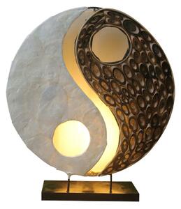 Ying Yang stolna lampa od prirodnih materijala 30 cm