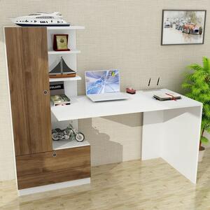 Woody Fashion Radni stol DOMINGOS, Domingos - White, Walnut