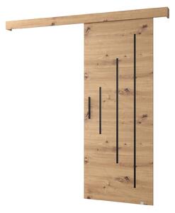 Zondo.hr Klizna vrata 90 cm Sharlene X (hrast artisan + hrast artisan + crna). Akcija -22%. 1044008
