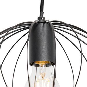 Industrijska viseća lampa crna 3-light - Margarita