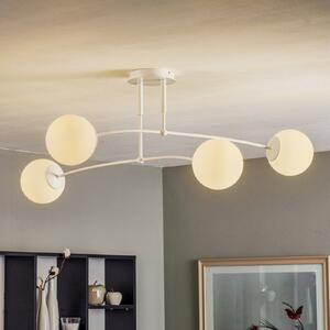 EMIBIG LIGHTING Stropna svjetiljka Pregos 4, četiri žarulje, bijela, prigušiva, Bijela, Područje hodnika, Metal