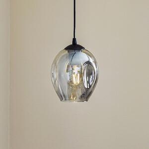EMIBIG LIGHTING Viseća svjetiljka Starla, grafitno staklo, okrugla, 1 žarulja, prigušiva, Crno, Dnevni boravak/blagovaonica, Staklo