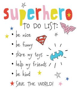 Ilustracija Superhero - to do list