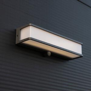 LED solarna zidna svjetiljka Doblo sa senzorom širine 35cm