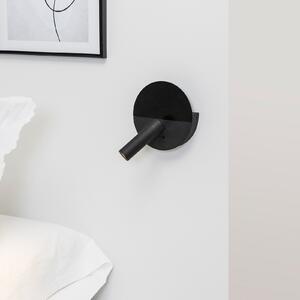 Duas LED zidna svjetiljka s USB utičnicom za punjenje, crna