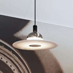 FLOS Frisbi - viseća lampa s bijelim diskom, prigušiva, Bijela, Dnevni boravak/blagovaonica, Plastika