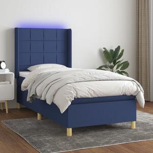 Krevet box spring s madracem LED plavi 80 x 200 cm od tkanine - Plava / 80 x 200 cm