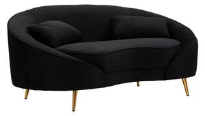 Mauro Ferretti Kauč SOFA 2 SEATERS OSLO WITH CUSHIONS BLACK cm 148X84X68