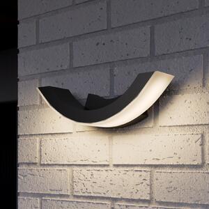 Lucande LED vanjska zidna svjetiljka Half, 30 cm, antracit, IP54