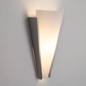 Lindby zidna lampa Magnus, bijela, staklo, visina 31 cm, E14, prigušiva, Metalik, Područje hodnika, Staklo