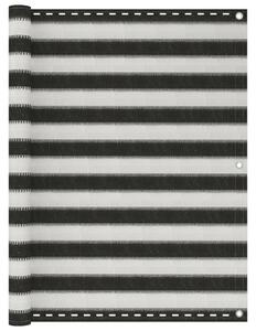 Balkonski zastor HDPE 120 x 400 cm antracit i bijeli - Antracitno siva / 120 x 400 cm