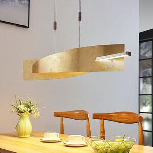 Lucande LED visilica Marija, 101 cm, zlatne boje, prigušivanje
