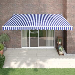 Tenda na uvlačenje plavo-bijela 4 x 3 m od tkanine i aluminija - Plava / 4 x 3 m