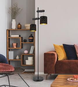 Podna lampa Clarke, 2 žarulje, podesiva po visini