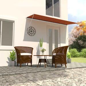 Tenda na uvlačenje 350 x 150 cm narančasto-smeđa - Šarena / 350 x 150 cm