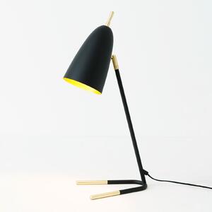 Stolna lampa Obelisco, nagibno sjenilo, crna