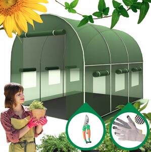 Ojačani vrtni plastenik PREMIUM 2 × 3 m + POKLON