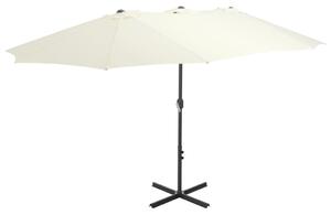 Vanjski suncobran s aluminijskim stupom 460 x 270 cm pješčani - Bež / N/A